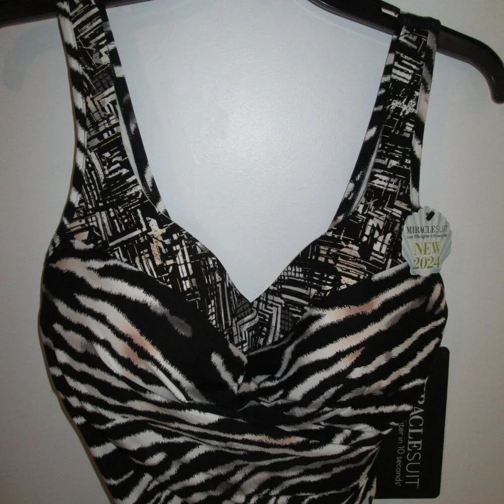 Miraclesuit Escape One Piece in Tigre Sombre NWT Sz 16 - Picture 9 of 15